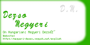 dezso megyeri business card